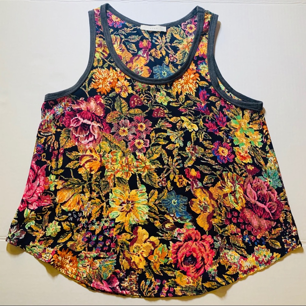 Lush floral sleeveless top